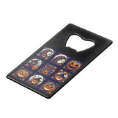 Halloween Creditkaart Flessenopener (Voorkant Gekanteld)