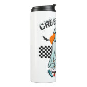 Halloween Creep Het Echt Grappig Ghost Halloween Thermosbeker (Gedraaid links)