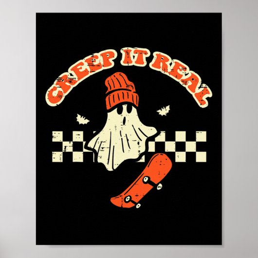 Halloween Creep Het Echte Spook Skater Kostuum Man Poster (Voorkant)