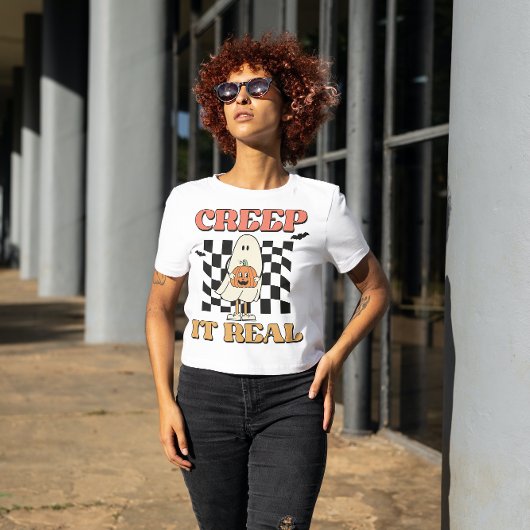 HALLOWEEN CREEP IT ECHTE GHOST 👻 & POMPOEN 🎃 T-SHIRT