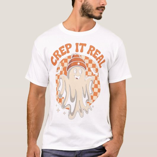 Halloween Creep It Real Ghost T-shirt (Voorkant)