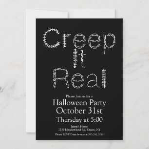 Halloween Creep it Real Skeleton Botten Spine Kaart