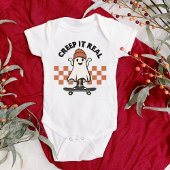 Halloween Creep Real Cute Baby Ghost Skateboard Romper