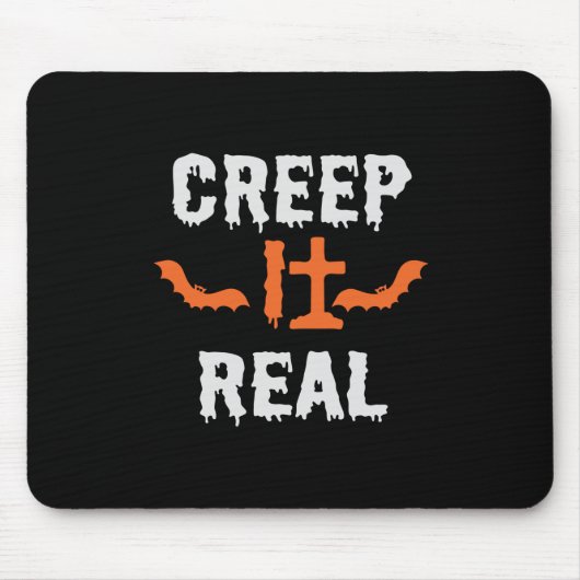 Halloween Creep Real Funny Bat Birthday Muismat (Voorkant)