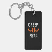 Halloween Creep Real Funny Bat Birthday Sleutelhanger (Voorkant Links)