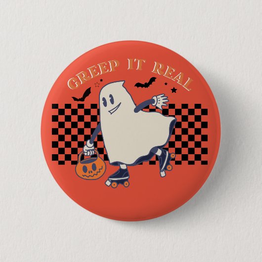 Halloween Creep real Ronde Button 5,7 Cm (Voorkant)