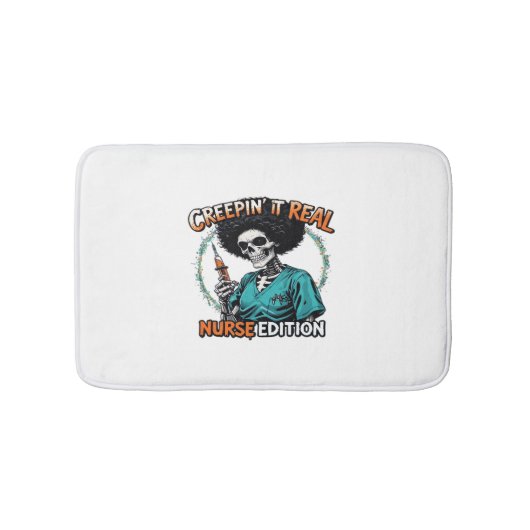 Halloween Creepin It Real! Nurse Edition Classic T Badmat (Voorkant)
