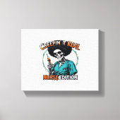 Halloween Creepin It Real! Nurse Edition Classic T Canvas Afdruk (Voorkant)