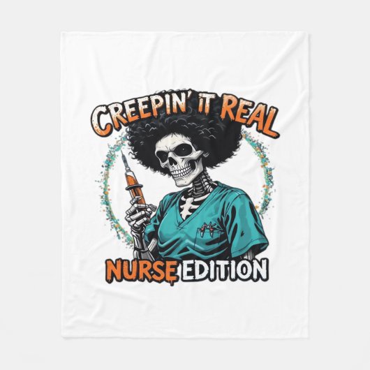 Halloween Creepin It Real! Nurse Edition Classic T Fleece Deken (Voorkant)