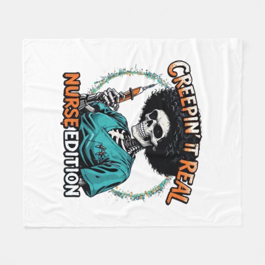 Halloween Creepin It Real! Nurse Edition Classic T Fleece Deken (Voorkant (Horizontaal))