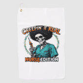 Halloween Creepin It Real! Nurse Edition Classic T Golfhanddoek (Voorkant)