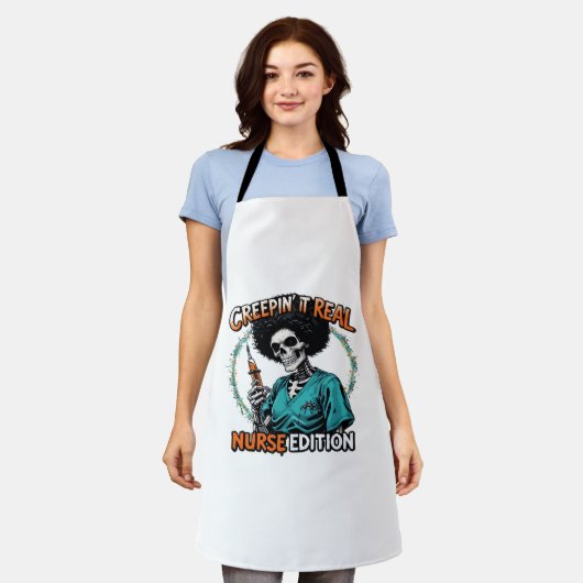 Halloween Creepin It Real! Nurse Edition Classic T Schort (Gedragen)