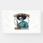 Halloween Creepin It Real! Nurse Edition Classic T Spandoek (Horizontaal)