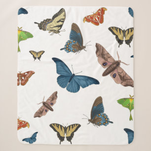 halloween creepmoth print sherpa deken