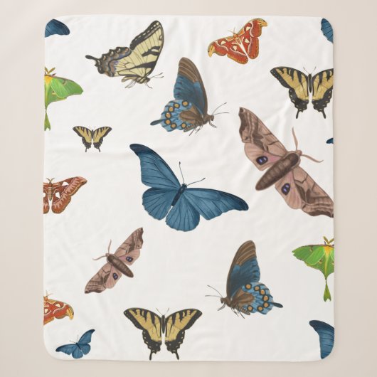halloween creepmoth print sherpa deken (Voorkant)