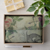 Halloween Creepy Anatomy and Pink Flowers Ephemera Tissuepapier (Geschenk)