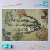 Halloween Creepy Anatomy and Pink Flowers Ephemera Tissuepapier (Craft)