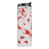 Halloween Creepy Blood Splatter Red White Thermosbeker (Gedraaid links)