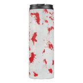 Halloween Creepy Blood Splatter Red White Thermosbeker (Achterkant)