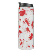 Halloween Creepy Blood Splatter Red White Thermosbeker (Geroteerd rechts)