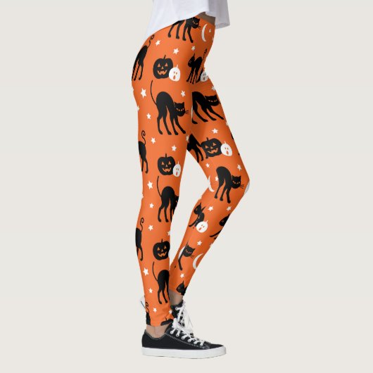 HALLOWEEN CREEPY CAT LEGGINGS (Rechts)