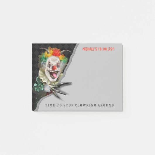 Halloween Creepy Clown Scary Funny Horror Custom Post-it® Notes (Voorkant)