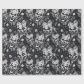 Halloween Creepy Clown Spooky Seizoen Cadeaupapier (Vlak)