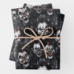 Halloween Creepy Clown Spooky Seizoen Inpakpapier Vel