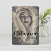 Halloween Creepy Costume Party Kaart (Staand voorkant)