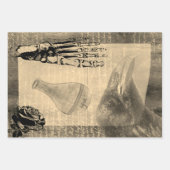 Halloween Creepy Crow  Ephemera Inpakpapier Vel (Voorkant 2)