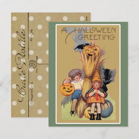 Halloween Creepy Feestdagenkaart (Voorkant / Achterkant)
