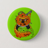 Halloween Creepy Gory pompoen Horror Ronde Button 5,7 Cm (Voorkant)