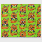 Halloween Creepy Gory Pumpkins Bloed Splats Horror Cadeaupapier (Vlak)