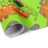 Halloween Creepy Gory Pumpkins Bloed Splats Horror Cadeaupapier (Rol Hoek)