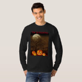 Halloween Creepy Graveyard Pumpkins Gatekeeper T-S T-shirt (Voorkant volledig)
