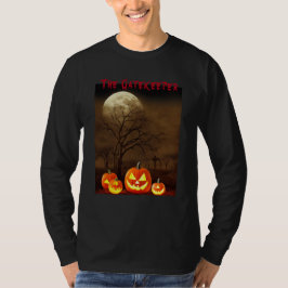 Halloween Creepy Graveyard Pumpkins Gatekeeper T-S T-shirt