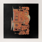 Halloween Creepy Haunted House Legpuzzel (Horizontaal)