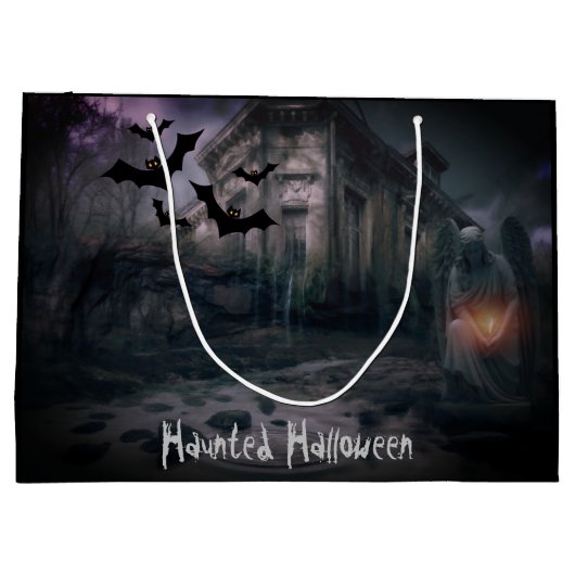 Halloween Creepy Haunted Mansion Groot Cadeauzakje (Achterkant)