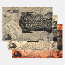 Halloween Creepy Human Anatomy  Ephemera Inpakpapier Vel