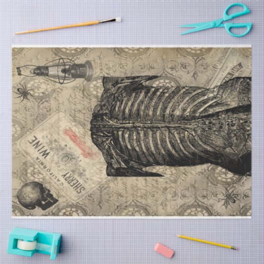 Halloween Creepy Human Anatomy  Ephemera Tissuepapier (Craft)