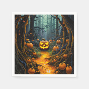 Halloween Creepy Jack o Lantaarn Pompoenen Servet