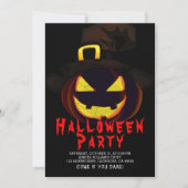 Halloween Creepy Jack O Lantern Party Uitnodiging (Voorkant)