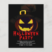 Halloween Creepy Jack O Lantern Party Uitnodiging Flyer (Voorkant)