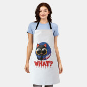 Halloween Creepy Kawaii Evil Black Cat Knife Schort (Gedragen)