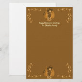 Halloween Creepy Kind Witches Stationery Briefpapier (Voorkant / Achterkant)