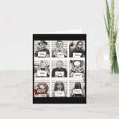 Halloween Creepy Legends Killer Mugshots Horror Fa Kaart (Voorkant)