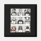 Halloween Creepy Legends Killer Mugshots Horror Fa Magneet (Voorkant)