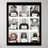 Halloween Creepy Legends Killer Mugshots Horror Fa Poster (Voorkant)
