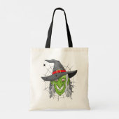 Halloween Creepy Monster en Ugly Witch Tote Bag (Achterkant)