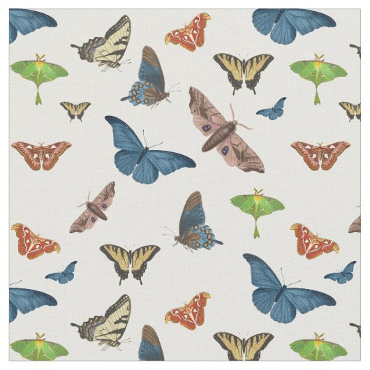 halloween creepy moth print stof (Close Up)